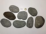 MEIERLE & Söhne 8 piedras de río muy grandes planas, piedras de río planas, piedras decorativas de los Alpes, piedras de río, piedras de decoración, piedras de montaña, piedras planas, piedras