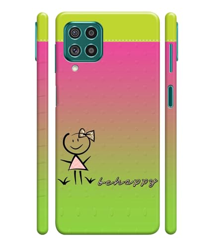 Image of Be Happy Printed Hard Back Case Cover Compatible for Samsung Galaxy M02S / Samsung Galaxy F02S (Multicolor) - D1664