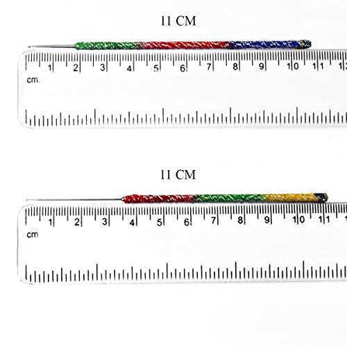 Embroiderymaterial Multicolour Aari Embroidery Needles Kit (Pack of 4) – Used for Beadings, French Wire & Thread Embroidery with Comfortable Thread-Wrapped Iron Handles for Hand Embroidery, Jewelry, & DIY Crafts