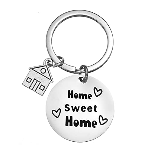 Home Sweet Home Schlüsselanhänger, Einweihungsgeschenk für neue Hausbesitzer, Umzug, Geschenke, Einweihungsgeschenke für neues Zuhause, Paar, Freunde, Schließgeschenke, Real Estate für Kunden Cover
