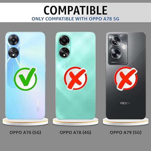 Image of CEDO Backcover for Oppo A78 (5G) | Camera Protection Shockproof Bumper-Edge | Acrylic Crystal Clear 360 Degree Protection TPU+PC | Transparent Eagle Back Case Cover (Blue)