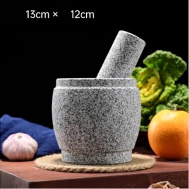 QUQUQ Mortar and Pestle Set Grinder Stone Mortar Kitchen Utensils Household Garlic Masher Pestle Set Seasoning Spice Tools