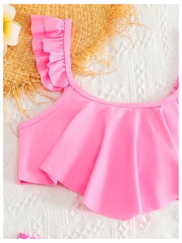SweatyRocks Girl's Printed Ruffle Bathing Suit Two Piece Swimsuit Vacation Beachwear3