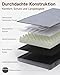 KSIIA Orthopädisches Hundebett Grosse Hunde, Hundekorb Bezug abnehmbar waschbar, Hundesofa Wasserdicht mit Rand, rutschfeste Unterseite, Grau, 88x55x15cm
