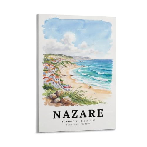 Décoration esthétique de chambre grand paysage Nazare affiche murale format 40x60 cm