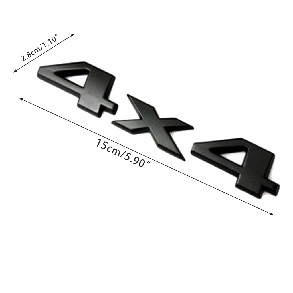 Adesivo per portellone posteriore a quattro ruote 4 x 4, resistente alle intemperie, adesivo 3D, in lega di alluminio