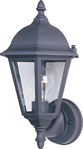 Miniatura 3 de Maxim 1002BK Westlake - Aplique de pared para exteriores, 1 luz, 60 vatios en total, color negro