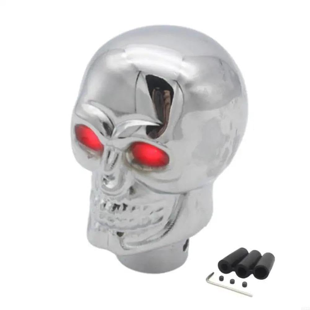 HYASDBWE Skull Head LED Light Vehicle Gear Shift Lever for Manual Transmission Car Gear Shift Handball Lever Gear Shifter Parts(Red)