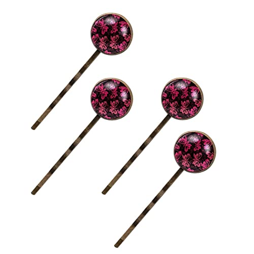 Épingles à cheveux papillons roses pour femme : lot de 4 barrettes décoratives