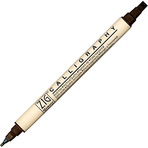 Kuretake ZIG Calligraphie 2.0mm Chocolat - Feutre de calligraphie marron