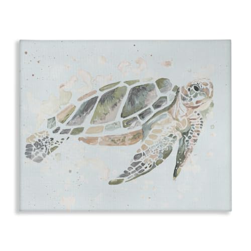Stupell Industries 'Tortoise Swimming Underwater Bubbles'| Canvas Art