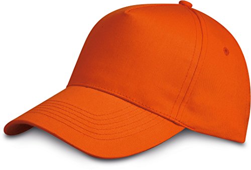 Shirtinstyle Casquette de Baseball 5 Bouchons de Panneau Fermeture Fermeture Scratch Taille Unisexe - Orange, Einheitsgröße Cover