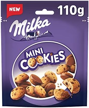 Milka Mini Cookies Covered with Alpine Milk Chocolate Pieces (Imported), 110g