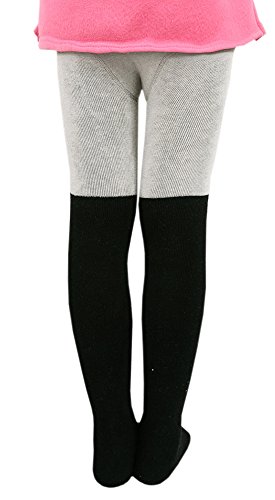 Little Girls' Cute Patchwork Cotton Footed Tights Spring Fall Stockings4