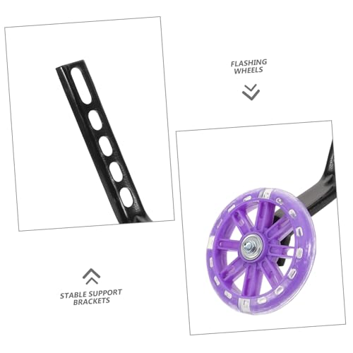 1 par de ruedas de entrenamiento para bicicleta con luces intermitentes y kit estabilizador para mayor seguridad y aprendizaje miniatura 3