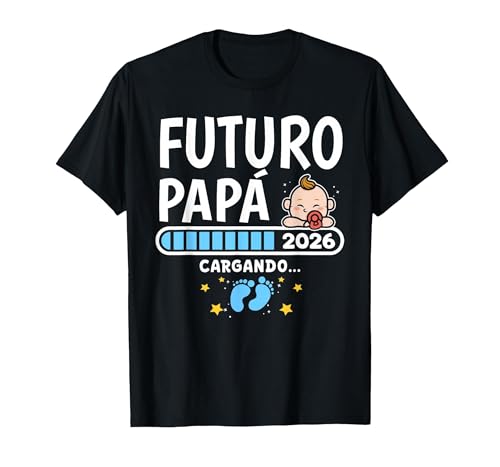 Futuro pai 2026 Futuro Padre 2026 Carregando t-shirt