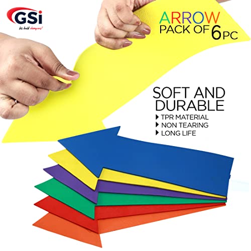 Image of GSi Spot Markers - Non-Slip Non-Toxic Poly Spots - Floor Markers for PE, Sports & Classroom Activities