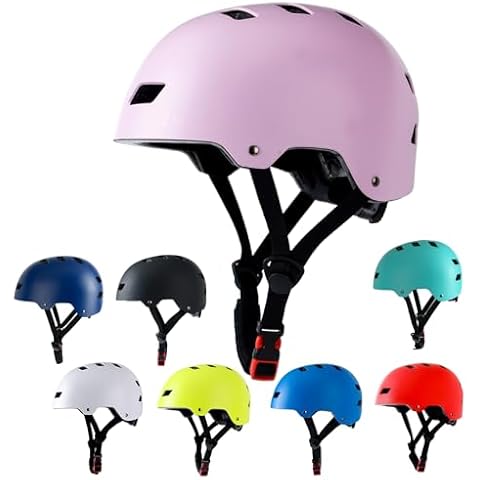 Bike Helmet 3 Sizes for Teenager,Kids,Youth,Adults,Bavilk Skateboard Helmet CPSC Certified Adjustable Multi-Sport Bicycle Cycling Scooter Roller Skate Inline Skating Rollerblading Teen Helmet Cover