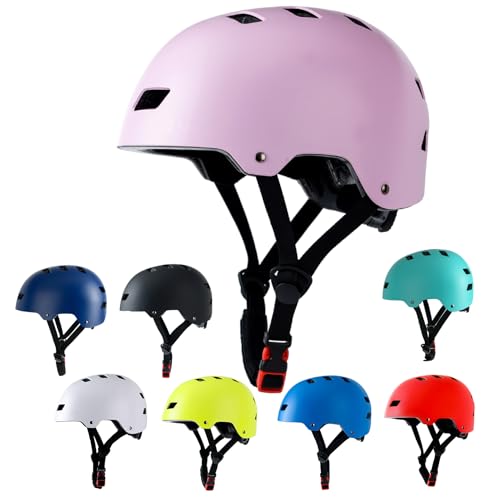 Bike Helmet 3 Sizes for Teenager Kids Youth Adults,Bavilk Skateboard Helmet Adjustable Multi-Sport...