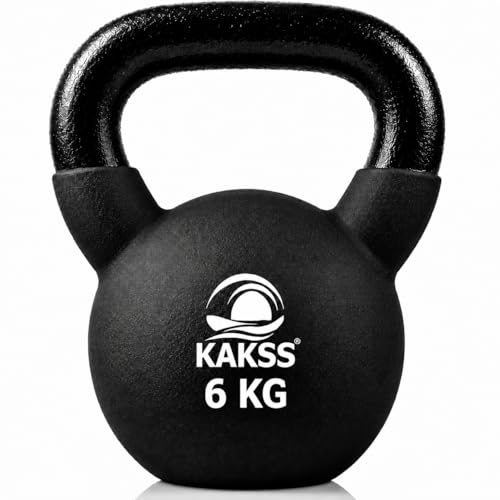 Image of Kakss Half Coating Neoprene Kettlebell (black, 6kg)