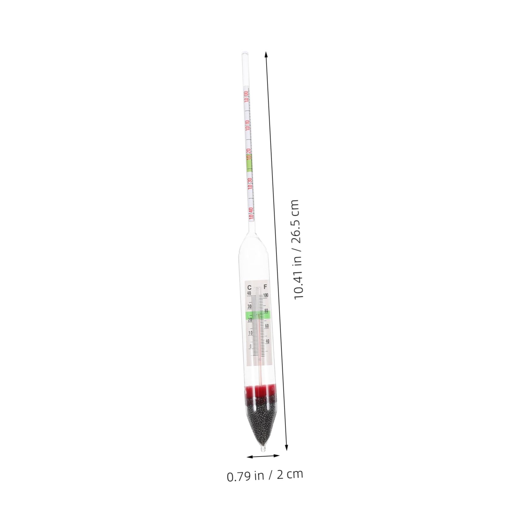 VANZACK Glass Aquarium Salinometer High Sensitivity Hydrometer Accurate Saltwater Hygrometer for Fish Tank