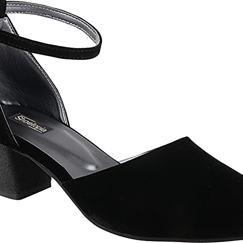 Image of Shoetopia Women's Block Heel Sandals with Ankle Strap | Comfortable Party & Casual Footwear Heels