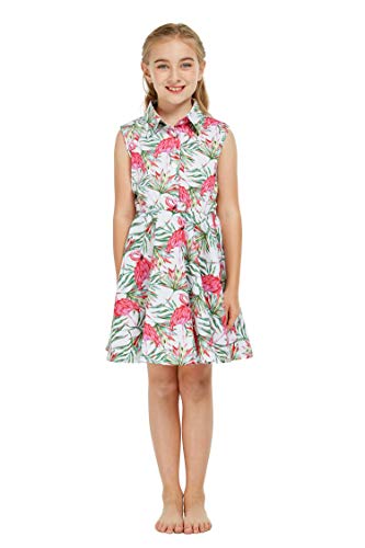 Image of Matchable Family Hawaiian Luau Men Women Girl Boy Clothes in Flamingo in Love