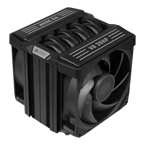 Image of Cooler Master V8 ACE 3DHP AMD CPU Air Cooler, Single-Tower, Dual PWM Fans | AMD AM5 Support Cooler, 3DHP Cooling, LCP Blades, Quiet Dual 120mm PWM Fans, Single-Tower Design, Easy Installation