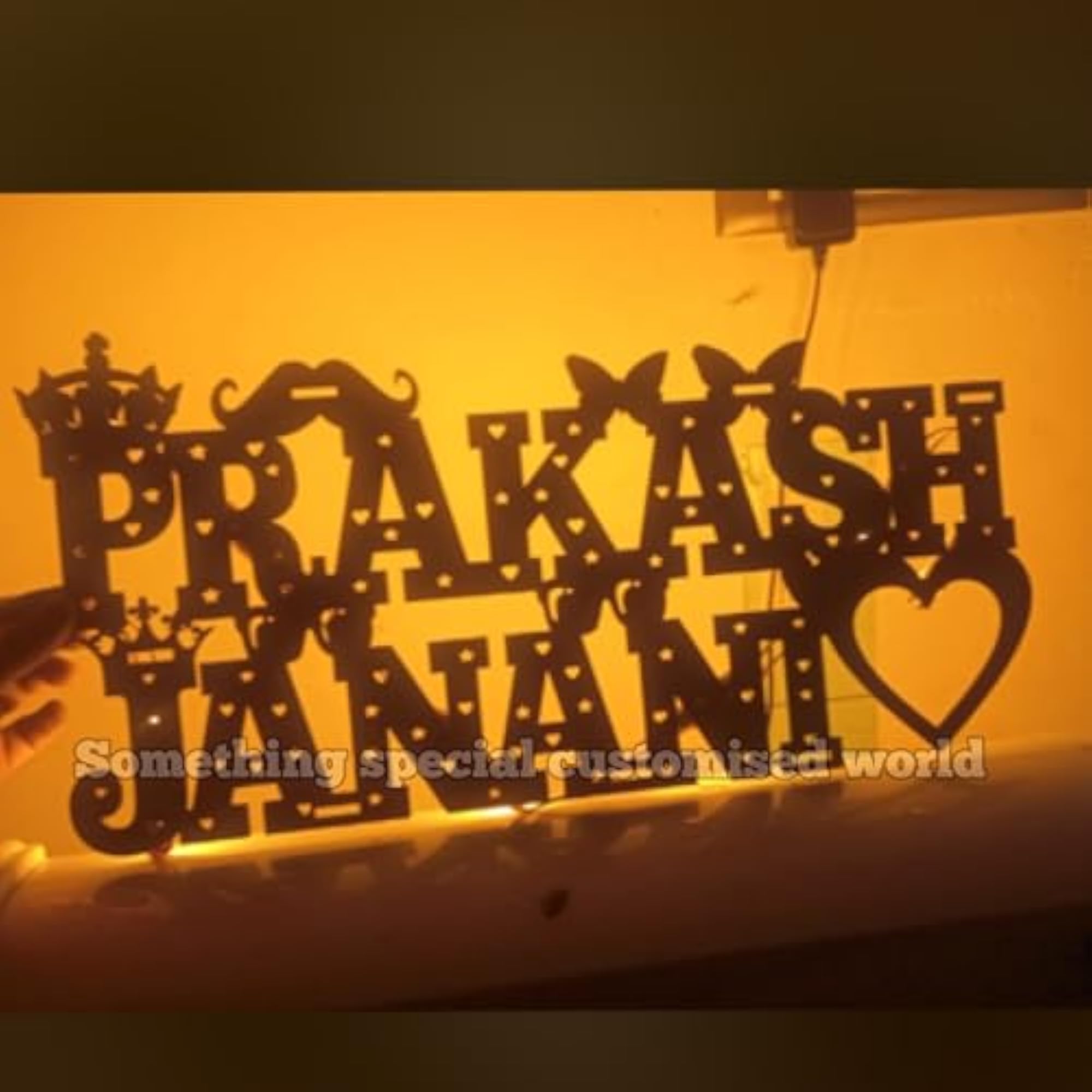 Customised LED Name with Symbols, 12 * 18inch