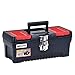 Produktbild Meijia Werkzeugkiste mit Tragegriff, Schwarz und Rot, 14"x7"x5.6"
