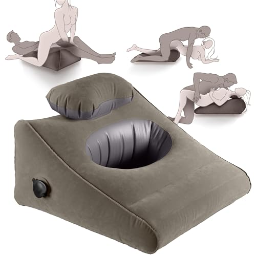 Vorenza Sex Toys Adult Toys Sex Pillow Position Cushion Triangle Inflatable Position Pillow Couples Sex Toys Sex Wedge Velvet Pillow for Bedroom Sex Accessories for Men Women Couples