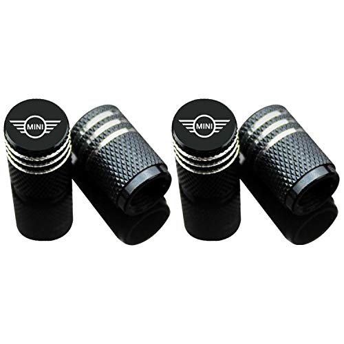 Car Tire Air Valve Caps- Auto Wheel Tyre Dust Stems Cover with Logo Emblem Waterproof Dust-Proof Universal fit for Cars, SUV, Truck, Motorcycles 4 Pieces