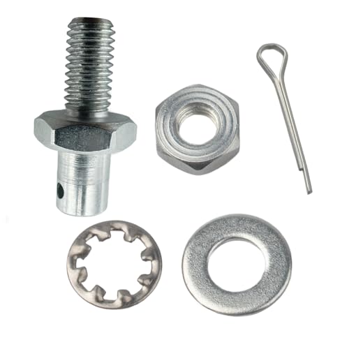 Upgraded Throttle Cable Adapter Stud Kit #8009 Compatible with 1977-later Chevrolet Steel,10-32 x 3/8 Thread,Includes Stud, Nut, Washers, Cotter Pin