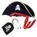 Vegove Kids Pirate Hats Set with Eye Hook Patch Toy Plush Parrot & Sword Halloween Hat Parties Costume (Set 1)