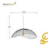 MiniSun | Wavy Wire Design Easy Fit Ceiling Pendant Light Shade in a Copper Metal Finish | Home Décor, Bedside & Desk Lamp | 310mm Shade Width - Image 4