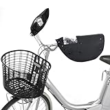KEMIMOTO 自転車 ハンドルカバー ハンドル日除けカバー 日焼け防止 撥水 柔らかい 電動自転車 ママチャリ 通勤 通学 スーパー通う オールシーズン使える 内部ボア外せる 防水 防寒 (ブラック)