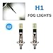 Riloer Lampadine per fari H1, 2PCS 24-SMD 4014 Fendinebbia a LED/Luci di marcia diurna DRL/Lampada di guida per veicolo, Luce bianca 6000K