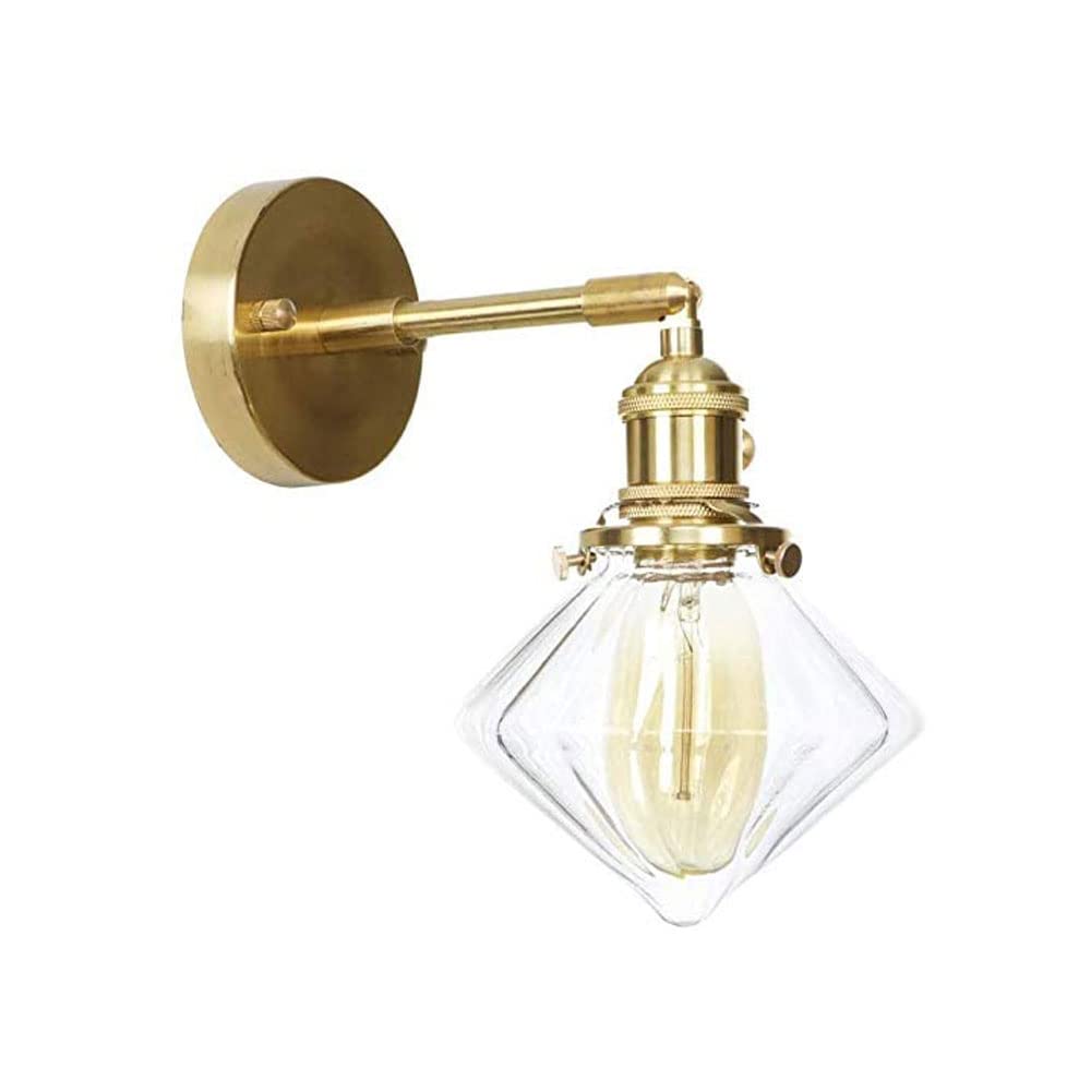 Aplique de pared moderno E27 de vidrio transparente nórdico para iluminación de pasillo de villa