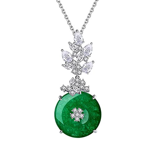 Collier pendentif rond en jade pour femmes, fini les bijoux ternes