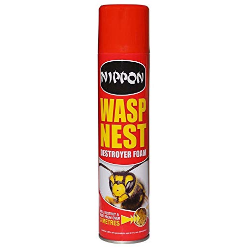 Bargainstore Nippon 5NWN300 Wesp Nest Killer Destroyer Foam Spray Aërosol 300 ml Loft Garage Boom Ongedierte Tuin