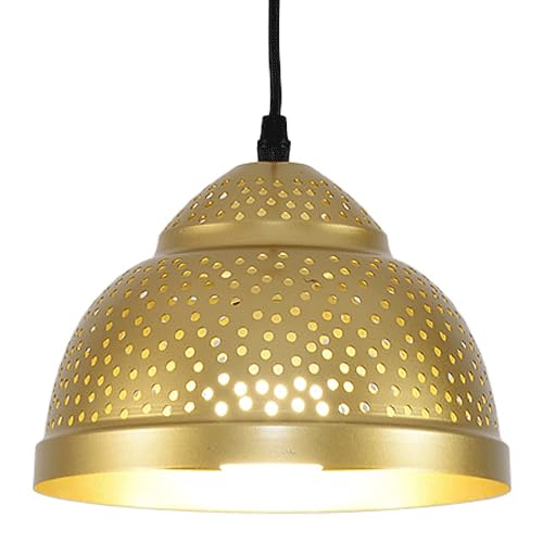 Lampe suspendue or avec base de culot E27 luminaire en fer forgé créatif pour décoration