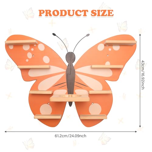 Image of Butterfly for TonieBox 1 /2 Tonies Figures Organizer Storage Wall Shelf | Magnetic Display Stand Collection 30~40 Tonie Box Characters Floating Shelves Storage Player