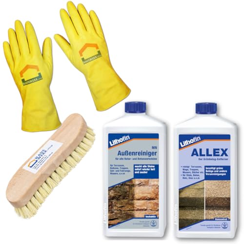 Reinigungsset Lithofin Allex 1Liter + MN Außenreiniger 1Liter