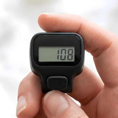 Image of Digital Ring Counter, LCD Display, Finger Tally Clicker for Meditation and Prayer, Ring Style (Pack of 1) (Black)