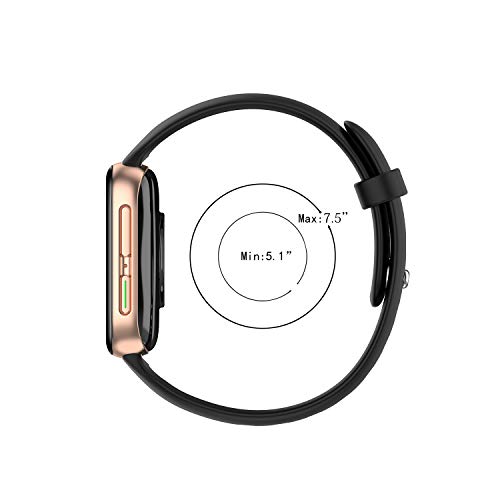 Correa de silicona para reloj Oppo 41mm negro miniatura 2