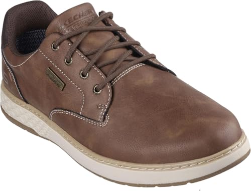 Skechers - Mens Relaxed Fit: Garlan - Pryor Sneakers, Color Brown, Size: 11.5 XW US