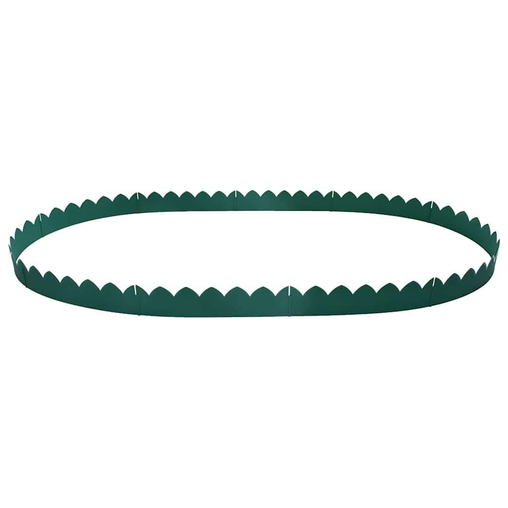 Krawędzie trawnika, 10 sztuk, zielone, 65 x 15 cm, z polipropylenu, system wtykowy, elastyczny system wtykowy do obramowania grządek i trawników, z materiału odpornego na warunki