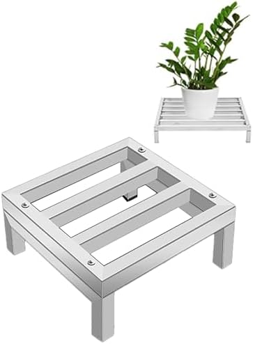 Heavy-Duty Stainless Steel Dunnage Rack, 30cm Height, 1800 lbs Capacity, Detachable Storage Rack with Non-Slip Plastic Feet for Commercial Kitchen Use