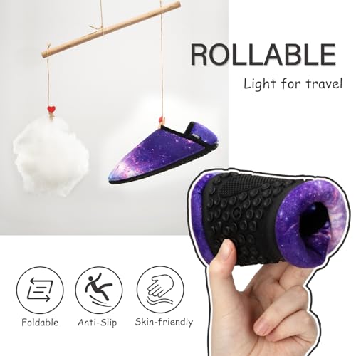 Image of ATHMILE House Slippers for Women Men Indoor Barefoot House Shoes Soft Socks | Furry Slip on Cozy Comfy Flexible Machine Washable Home Bedroom Travel Hospital Yoga Gifts for Mom Grandma