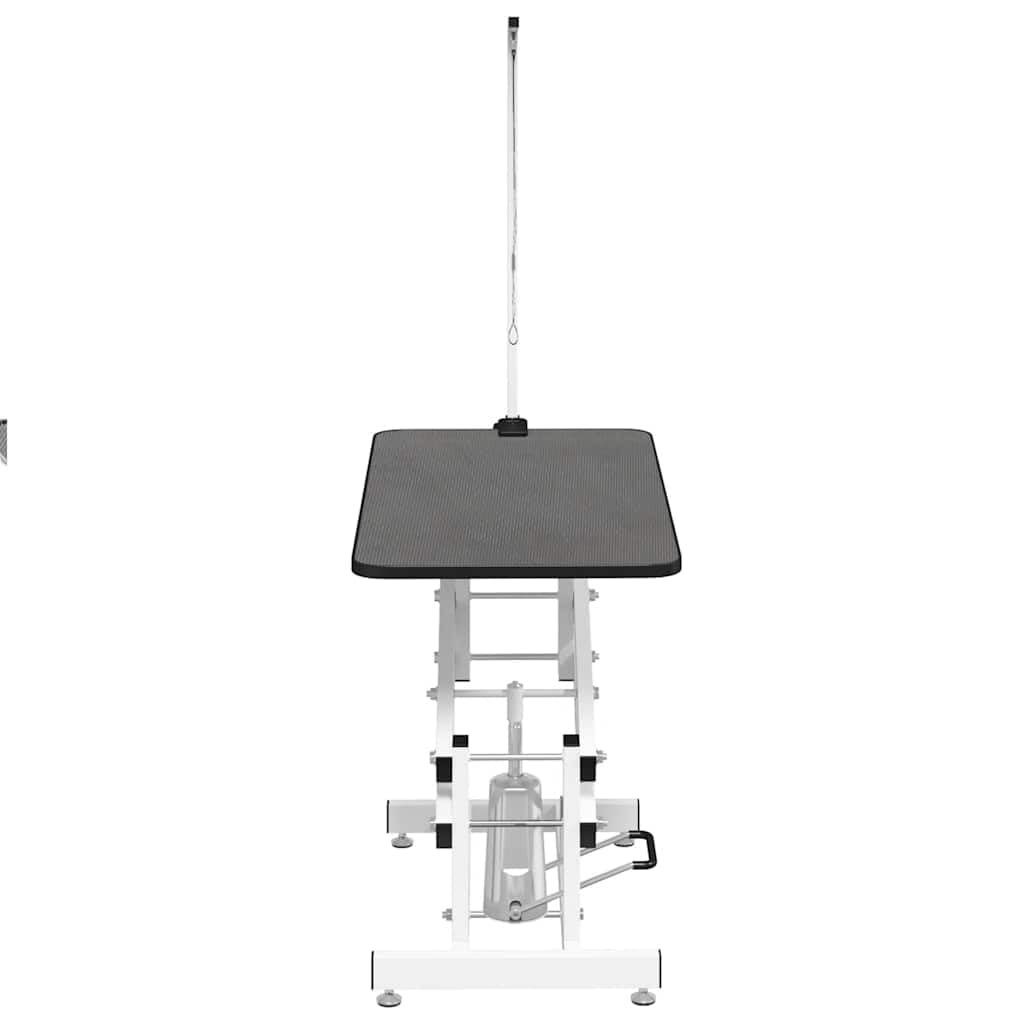 Mesa de recorte hidráulica para perros y gatos, plegable con superficie de goma antideslizante, horca ajustable, capacidad de carga de 60 kg, para el cuidado del pelo en casa y en el salón